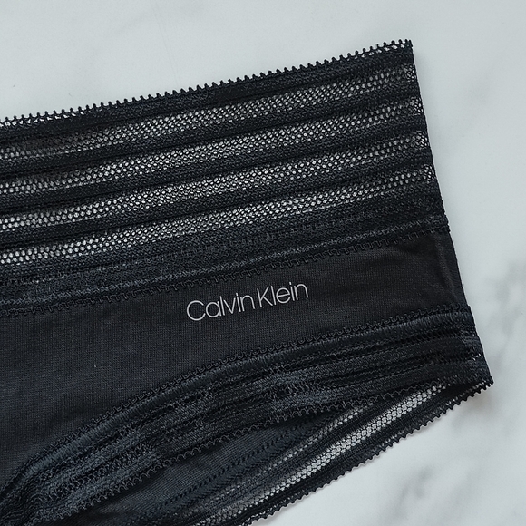 NWT CALVIN KLEIN ULTRA-SOFT MODAL HIPSTER PANTY IN CK BLACK SIZE SMALL - Picture 3 of 5